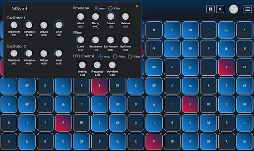 MuseLead Synthesizer डाउनलोड करें – बेहतरीन Android MPE MIDI कंट्रोलर - Screenshot 10