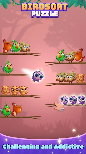 Bird Sort: Color Puzzle Master डाउनलोड करें – रंगीन पहेली गेम - Screenshot 6