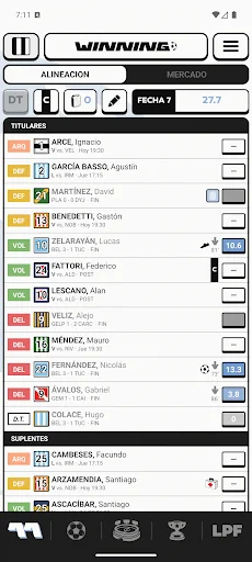 Winning Argentina डाउनलोड करें – अर्जेंटीना फुटबॉल फैंटेसी गेम - Screenshot 5