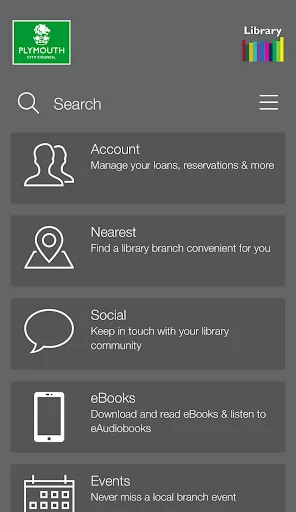 Plymouth Libraries डाउनलोड करें – अपनी लाइब्रेरी का आनंद लें - Screenshot 1
