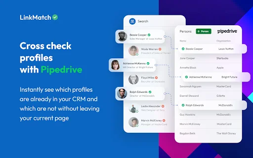 LinkMatch for Pipedrive डाउनलोड करें – Pipedrive के लिए सर्वोत्तम CRM टूल - Screenshot 3