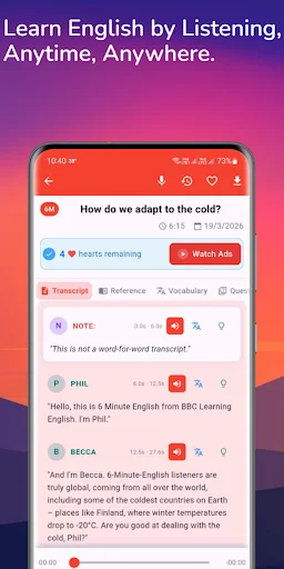 Learning English – 6 minutes डाउनलोड करें – AI आधारित अंग्रेजी सीखें - Screenshot 13