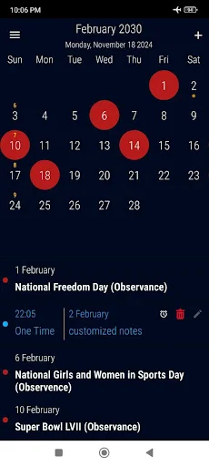 US Calendar 2026 डाउनलोड करें – छुट्टियां और रिमाइंडर के साथ - Screenshot 11