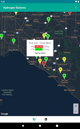Hydrogen Stations USA डाउनलोड करें – हाइड्रोजन फ्यूल स्टेशन खोजें - Screenshot 12
