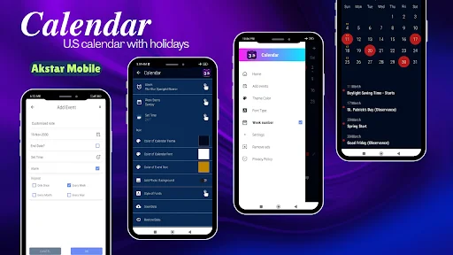 US Calendar 2026 डाउनलोड करें – छुट्टियां और रिमाइंडर के साथ - Screenshot 1