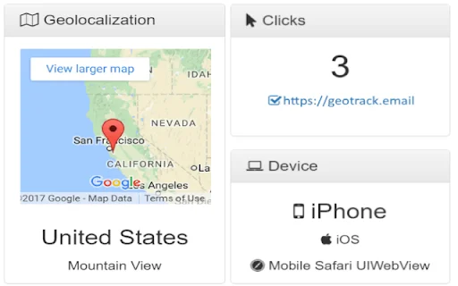 Geotrack Email Tracking डाउनलोड करें – Gmail के लिए मुफ़्त ईमेल ट्रैकर - Screenshot 1