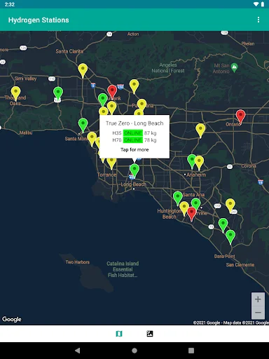 Hydrogen Stations USA डाउनलोड करें – हाइड्रोजन फ्यूल स्टेशन खोजें - Screenshot 20