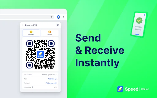 Speed Bitcoin Lightning Wallet डाउनलोड करें – तेज़ क्रिप्टो भुगतान - Screenshot 2
