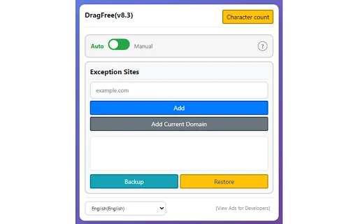 DragFree Chrome Extension डाउनलोड करें – राइट-क्लिक और ड्रैग अनलॉक करें - Screenshot 2