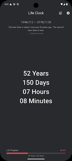Life Clock – Death Countdown डाउनलोड करें – समय का सही उपयोग - Screenshot 1