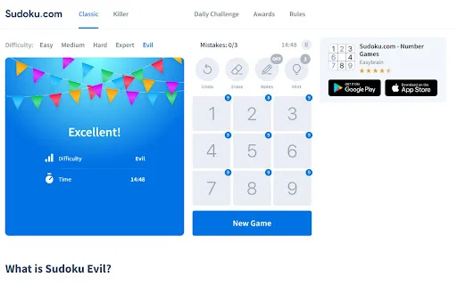 GoEN Sudoku Shortcuts डाउनलोड करें – कीबोर्ड से सुडोकू खेलें - Screenshot 1