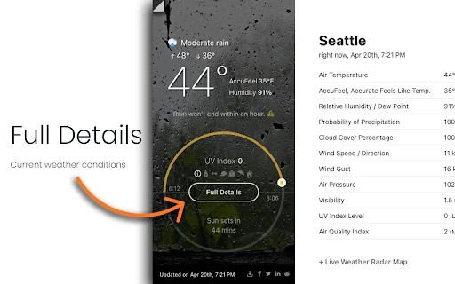 UV Weather डाउनलोड करें – सटीक मौसम पूर्वानुमान और लाइव रडार - Screenshot 2