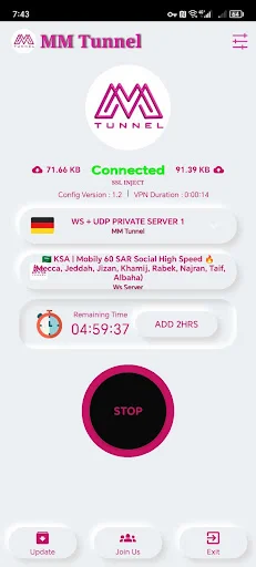 MM Tunnel APK डाउनलोड करें – तेज़ और सुरक्षित VPN सेवा v1.31 - Screenshot 1