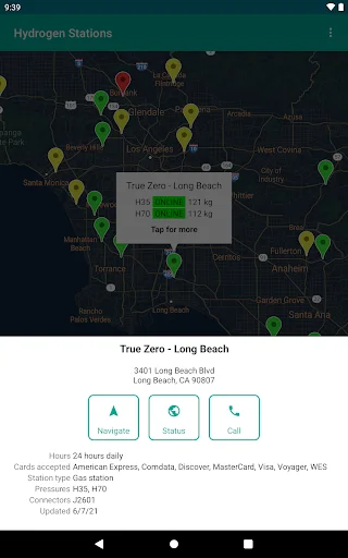 Hydrogen Stations USA डाउनलोड करें – हाइड्रोजन फ्यूल स्टेशन खोजें - Screenshot 11
