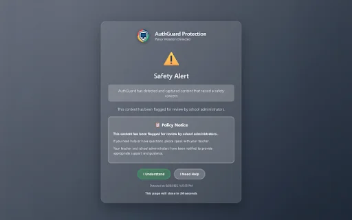 UserAuthGuard Chromebook Monitor डाउनलोड करें – सुरक्षित शिक्षा - Screenshot 1