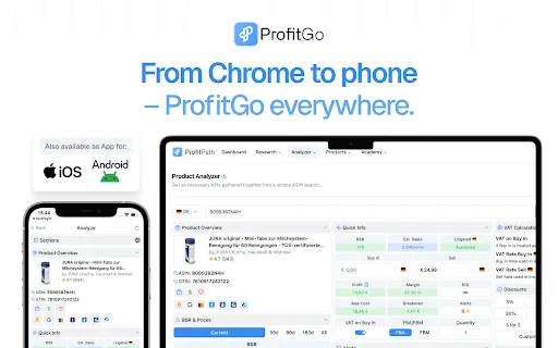 ProfitGo Amazon Sourcing Extension डाउनलोड करें – सटीक विश्लेषण - Screenshot 5