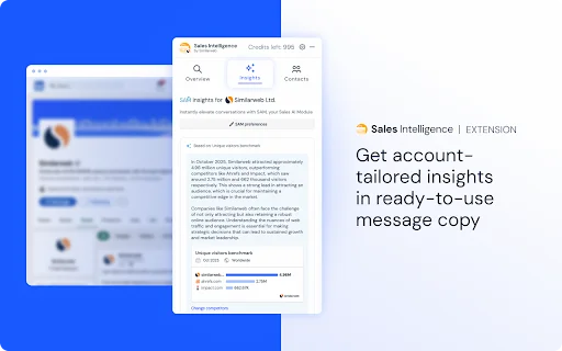 Similarweb Sales Extension डाउनलोड करें – AI सेल्स इनसाइट्स और लीड्स - Screenshot 2