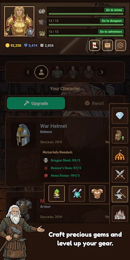Gladia2 ऑनलाइन MMO टेक्स्ट RPG डाउनलोड करें – मध्ययुगीन एडवेंचर - Screenshot 5