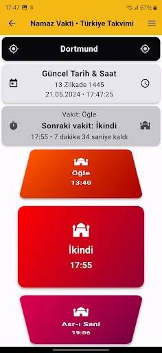 Türkiye Takvimi डाउनलोड करें – नमाज़ का समय और किबला दिशा - Screenshot 2