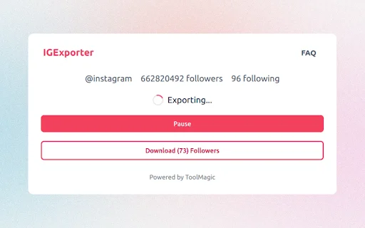 IExporter डाउनलोड करें – Instagram Followers को Excel में एक्सपोर्ट करें - Screenshot 2