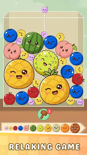 Fruit Drop Satisfy-Juicy Merge डाउनलोड करें – बेहतरीन फ्रूट पहेली गेम - Screenshot 1