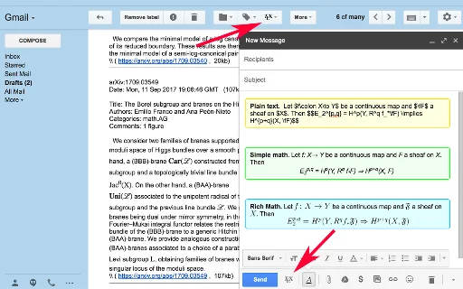 TeX for Gmail डाउनलोड करें – गणितीय समीकरणों के लिए बेहतरीन टूल - Screenshot 1