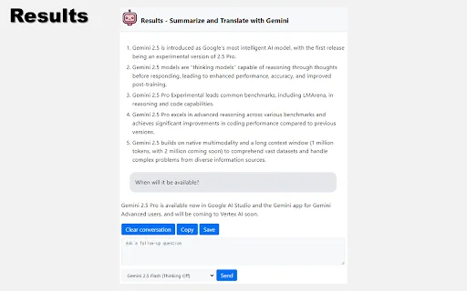 Summarize and Translate with Gemini डाउनलोड करें – AI टूल - Screenshot 4