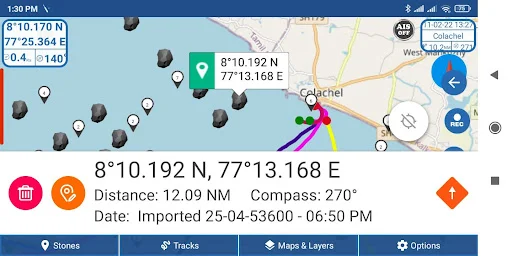Kadal Map – Marine Navigation डाउनलोड करें – मछुआरों के लिए बेहतरीन नेविगेशन ऐप - Screenshot 3
