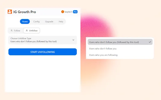 IG Growth Pro डाउनलोड करें – Instagram फॉलोअर्स बढ़ाएं और ऑटो फॉलो करें - Screenshot 2