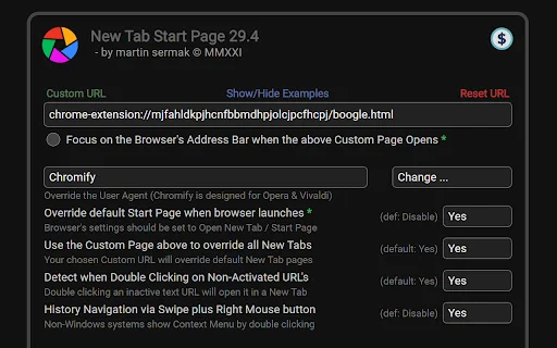 New Tab & Toolbox डाउनलोड करें – ब्राउज़र कस्टमाइज़ेशन टूल - Screenshot 2