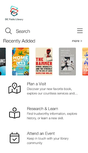 DC Public Library ऐप डाउनलोड करें – अपनी लाइब्रेरी तक पहुँचें - Screenshot 1