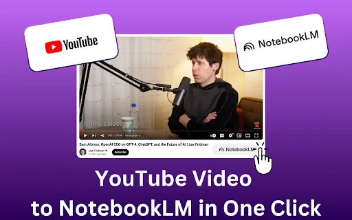 YouTube to NotebookLM डाउनलोड करें – वीडियो को AI नोट्स में बदलें - Screenshot 1