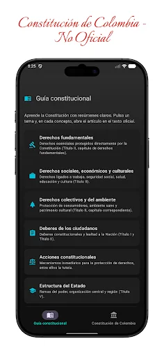 Constitución de Colombia डाउनलोड करें – कोलंबिया का संविधान ऐप - Screenshot 6