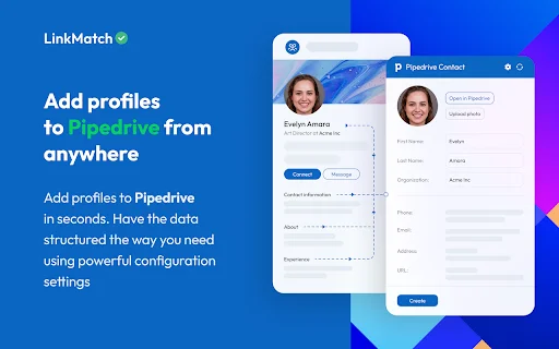 LinkMatch for Pipedrive डाउनलोड करें – Pipedrive के लिए सर्वोत्तम CRM टूल - Screenshot 1