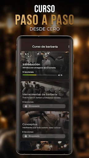 Curso de Barbería Profesional ऐप डाउनलोड करें – प्रोफेशनल हेयरकट सीखें - Screenshot 2