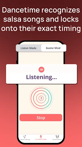 Dancetime – Salsa Beat Finder डाउनलोड करें – सटीक रिदम खोजें - Screenshot 1