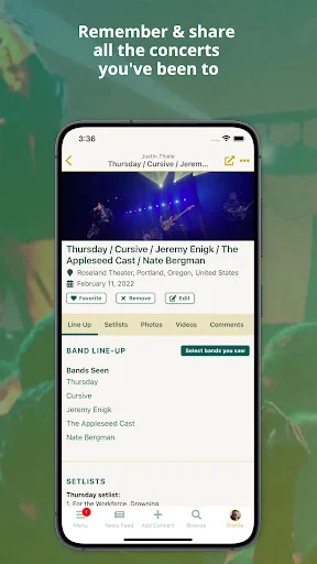 Concert Archives ऐप डाउनलोड करें – अपने कॉन्सर्ट इतिहास को ट्रैक करें - Screenshot 3