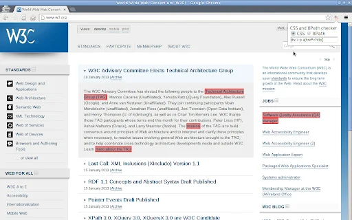 CSS and XPath Checker डाउनलोड करें – वेब डेवलपमेंट के लिए सर्वश्रेष्ठ टूल - Screenshot 1