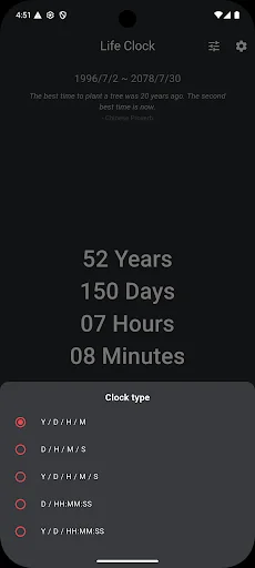 Life Clock – Death Countdown डाउनलोड करें – समय का सही उपयोग - Screenshot 2