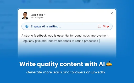 Engage AI डाउनलोड करें – LinkedIn पर एआई-पावर्ड कमेंट्स लिखें - Screenshot 3