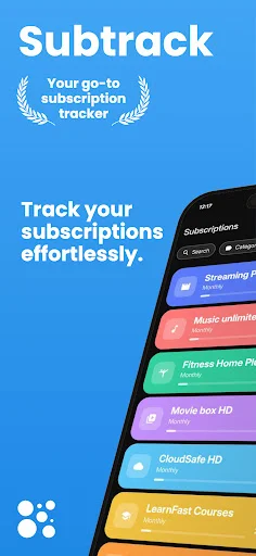 Subtrack डाउनलोड करें – अपने सभी सब्सक्रिप्शन को आसानी से ट्रैक करें - Screenshot 1