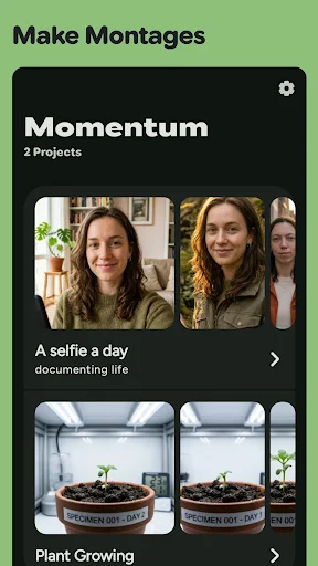 Momentum – Make a Montage डाउनलोड करें – आसान वीडियो एडिटिंग - Screenshot 1