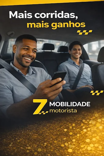 7 Mobilidade – Passageiros ऐप डाउनलोड करें – सुरक्षित और तेज़ सवारी - Screenshot 1