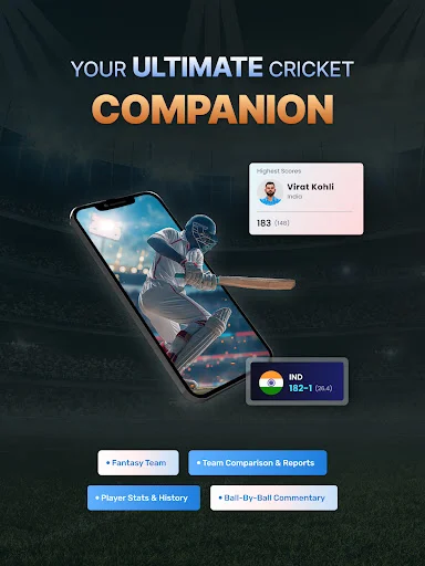 Cricket LineX डाउनलोड करें – सबसे तेज़ लाइव क्रिकेट स्कोर और अपडेट - Screenshot 9