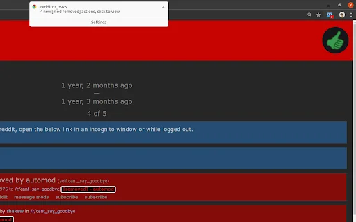 Reveddit Real-Time डाउनलोड करें – Reddit पोस्ट रिमूवल ट्रैकर - Screenshot 1