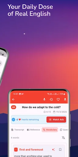 Learning English – 6 minutes डाउनलोड करें – AI आधारित अंग्रेजी सीखें - Screenshot 2