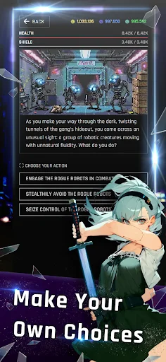Arclight City: Cyberpunk RPG डाउनलोड करें – बेहतरीन टेक्स्ट-बेस्ड गेम - Screenshot 2