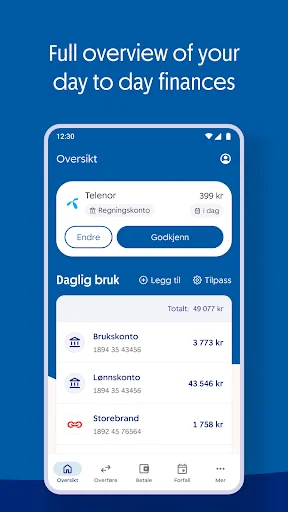 SpareBank 1 Mobile Banking डाउनलोड करें – सुरक्षित और तेज़ बैंकिंग - Screenshot 3