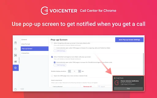 Voicenter Chrome एक्सटेंशन डाउनलोड करें – कॉल सेंटर के लिए बेस्ट टूल - Screenshot 5