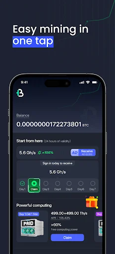 Tapmining: Miner Tool डाउनलोड करें – आसान क्लाउड माइनिंग ऐप - Screenshot 2